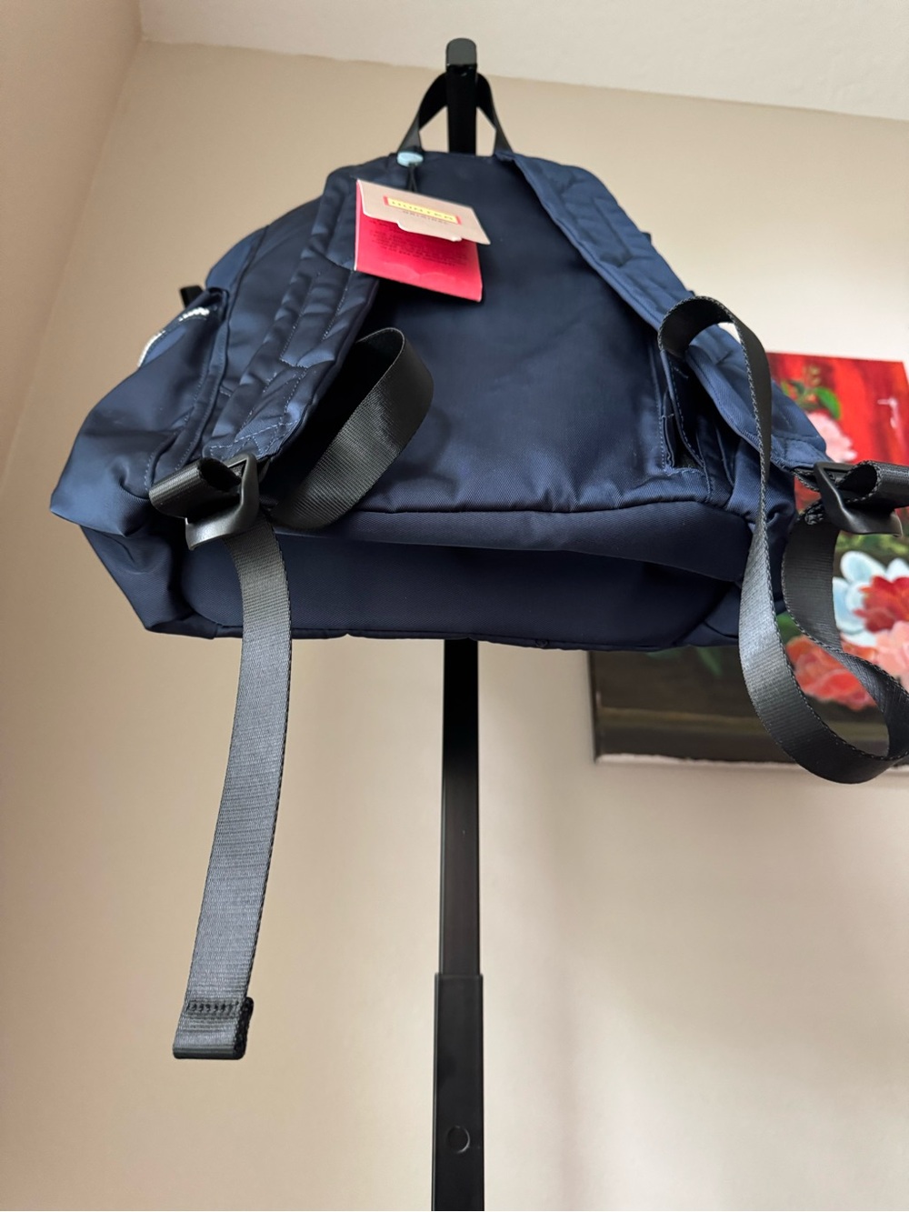 Hunter Black Navy Nylon Backpack with Red Accents - Everyday back pack - Picture 7 of 9